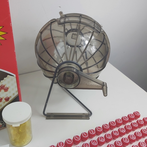 Vintage Pressman Bingo Game Plastic Cage - Picture 10 of 12